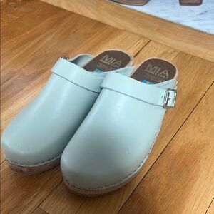 MIA Light Green Clogs Size 38/7.5 like new